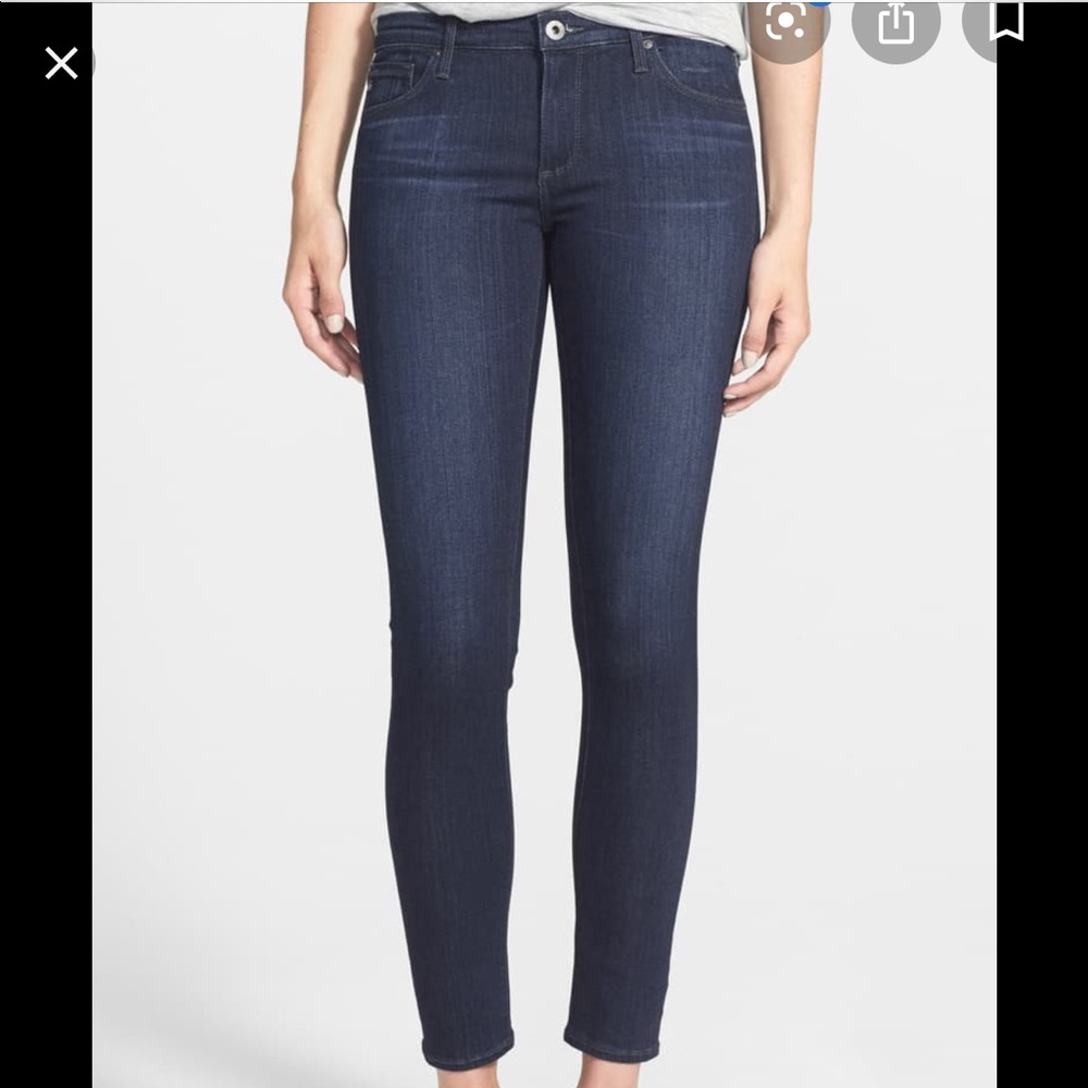 Ag the legging super skinny crop dark wash jean
